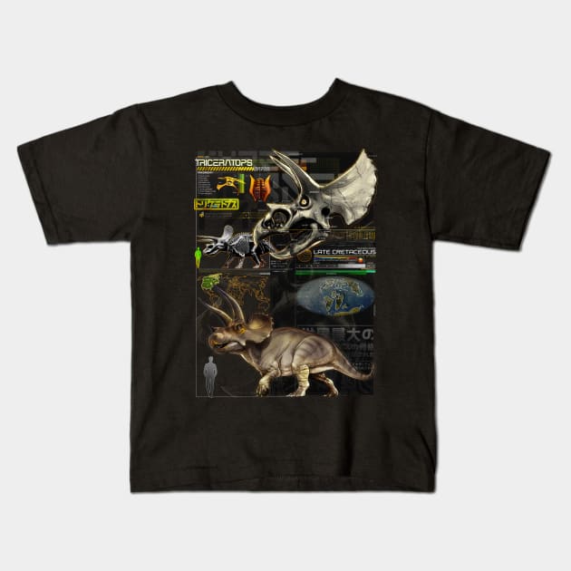 Triceratops profile Kids T-Shirt by Mateus